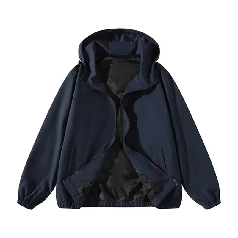 Vintage Washed Zip Up Hoodie - Unisex Casual Streetwear Essential for Winter Fashion