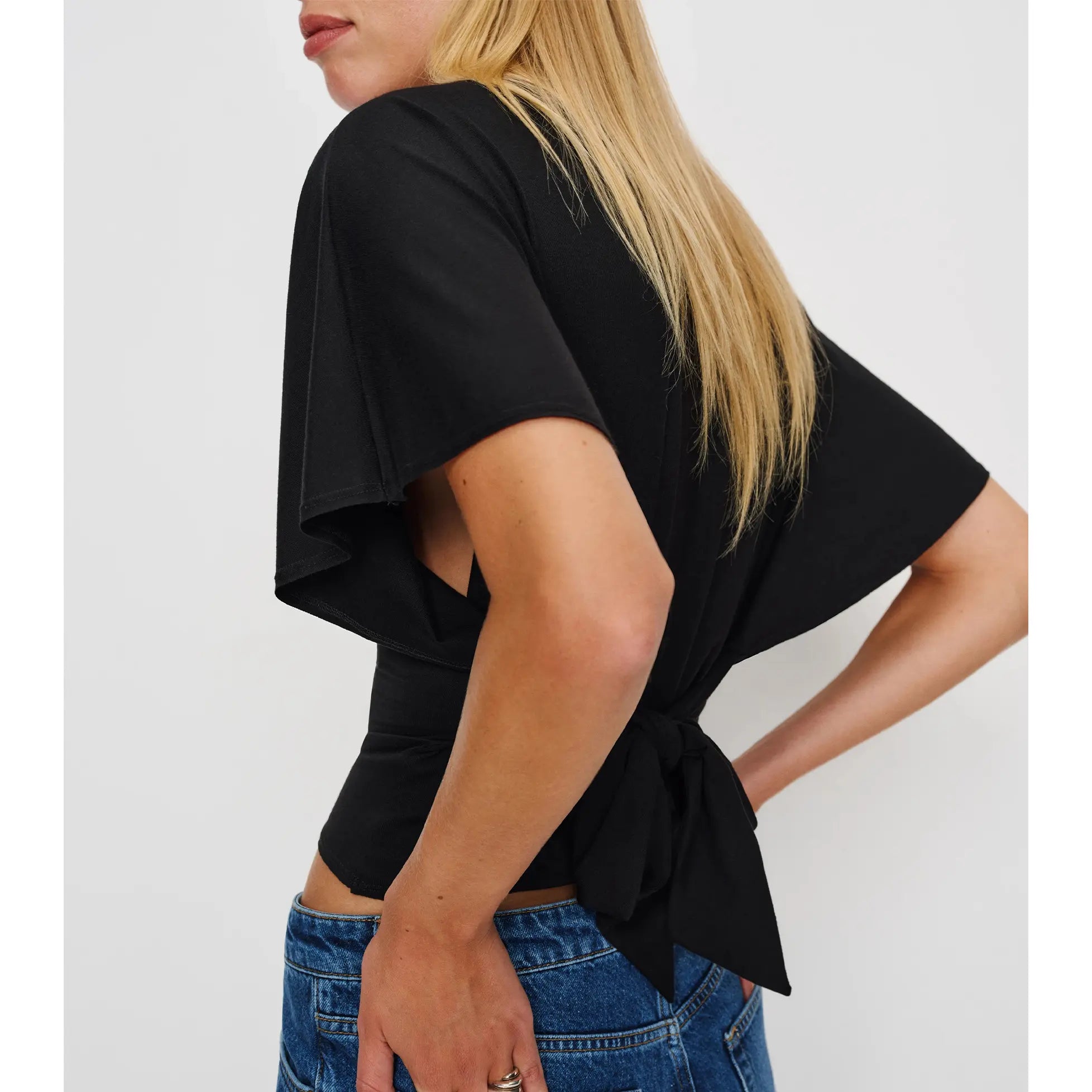Songling Women'S Cinched Waist Shirt Short-Sleeve Boat Neck Knit Top Stylish Streetwear Basic Sports T-Shirt Top Casual