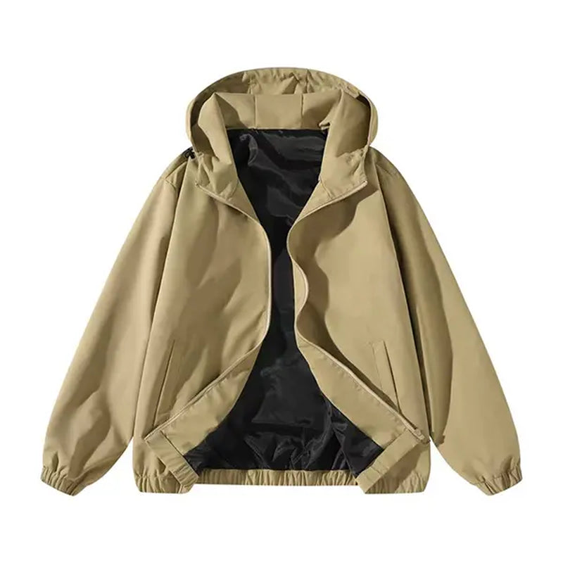 Vintage Washed Zip Up Hoodie - Unisex Casual Streetwear Essential for Winter Fashion