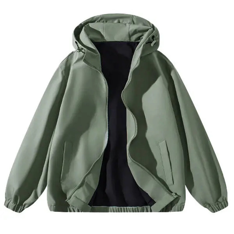 Vintage Washed Zip Up Hoodie - Unisex Casual Streetwear Essential for Winter Fashion