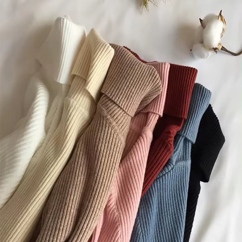 Elevate Your Wardrobe with Our Women's Turtleneck Sweater - Cozy Cashmere Knit Pullover for Autumn & Winter
