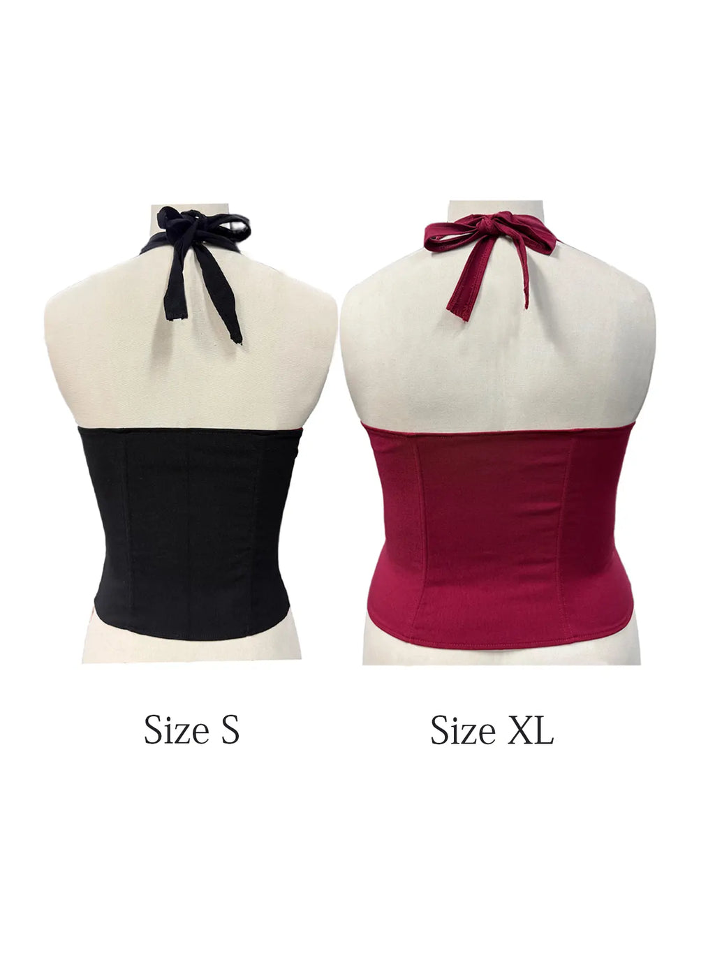 【Restocked】Apperlotha Women'S Halter Corsets Top - Thin, Stretchy, Rave Hook Grommet Front Lace up Back, Backless Corset Bodyshper Party Crop Tank Top - Valentine Outfits Springstatements #Summervibes