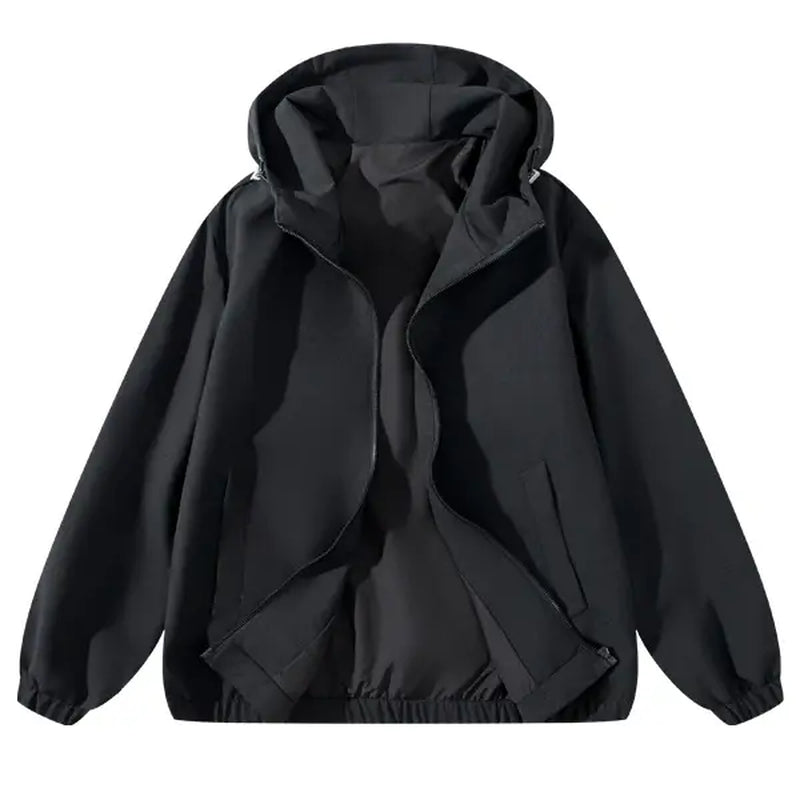 Vintage Washed Zip Up Hoodie - Unisex Casual Streetwear Essential for Winter Fashion
